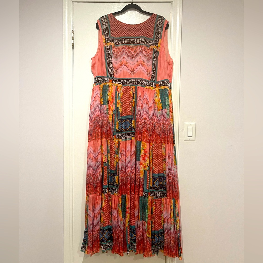 Anthropologie floral chiffon maxi dress .